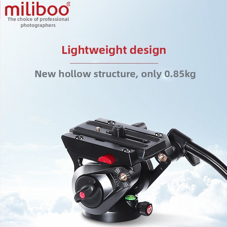 Miliboo 801 Druhá generácia profesionálna PTZ hlava s hydraulickým tlmením - hliníková zliatina, 360° horizontálne, 165° vertikálne, 10 kg, kompatibilné s Mibo