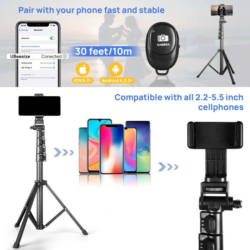 Stativ s guľovou hlavou pre vonkajšie fotografovanie – 4-dielny hliníkový zliatok, nosnosť 2–5 kg, hmotnosť 0,55 kg