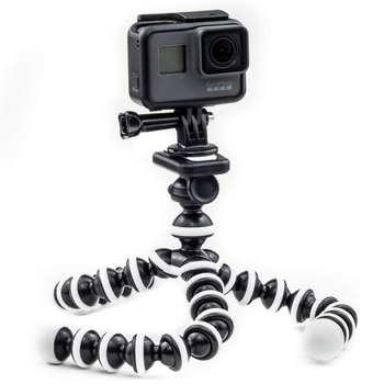 Trepied pentru telefon în formă de caracatiță, 3 secțiuni, ABS, placă de eliberare rapidă, gimbal plug-in, capacitate de încărcare sub 2 kg