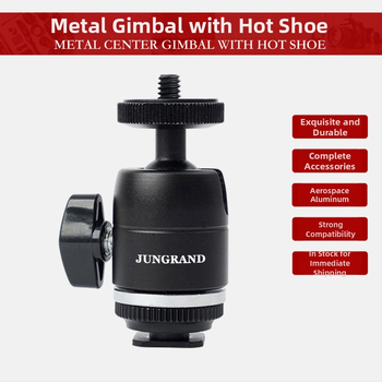 Trepied de masă cu cap balon, din aliaj de aluminiu, rotire orizontală 360°, verticală 90°, greutate 106 g, montaj filetat