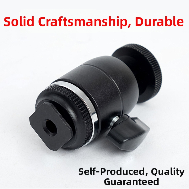 Trepied de masă cu cap balon, din aliaj de aluminiu, rotire orizontală 360°, verticală 90°, greutate 106 g, montaj filetat