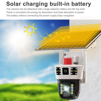 Cameră de supraveghere solară pentru exterior, HD, 4G și PTZ