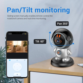 Domáca WiFi kamera s A5 robotom na domáce monitorovanie, 3MP HD, volanie jedným tlačidlom, vnútorné použitie, 5V napájanie, 0.02 lx