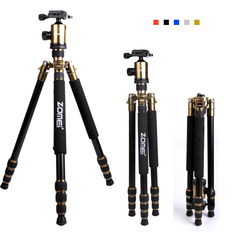 ZoMei trepied Z-888 din aliaj de aluminiu-magneziu, placă de eliberare rapidă, încărcătură maximă 18 kg, înălțime maximă 159 cm