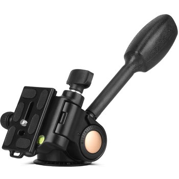 Cap de trepied din aliaj de aluminiu cu amortizare 3D, scară panoramică, rotire orizontală 360° pentru SLR