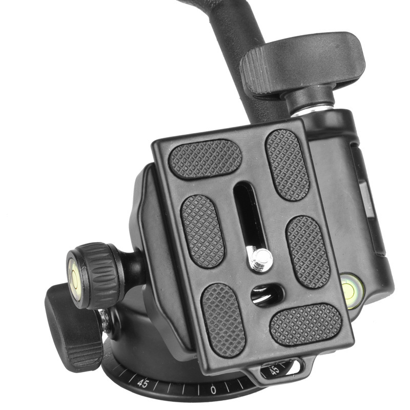 Cap de trepied din aliaj de aluminiu cu amortizare 3D, scară panoramică, rotire orizontală 360° pentru SLR