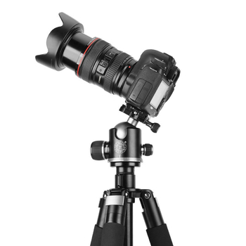 Cap de trepied sferic din aliaj de aluminiu, filet de montaj 3/8, rotire orizontală 360°, înclinare verticală 90°, greutate 0,626 kg