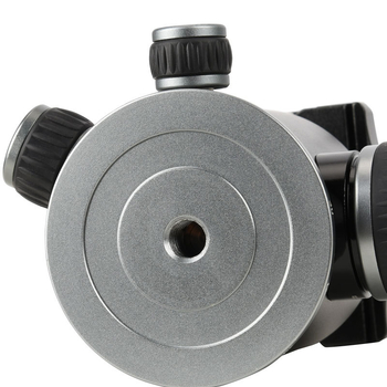 Cap de trepied sferic din aliaj de aluminiu, filet de montaj 3/8, rotire orizontală 360°, înclinare verticală 90°, greutate 0,626 kg