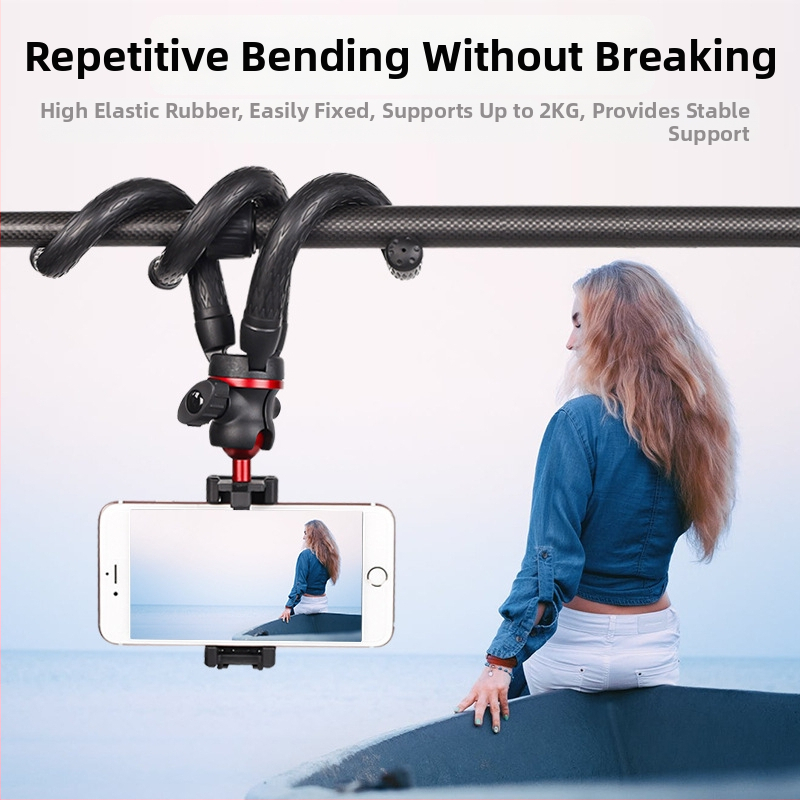 Mobiltelefon tripod – mini asztali kétlábú ball head, súly 295 g, teherbírás legfeljebb 2 kg