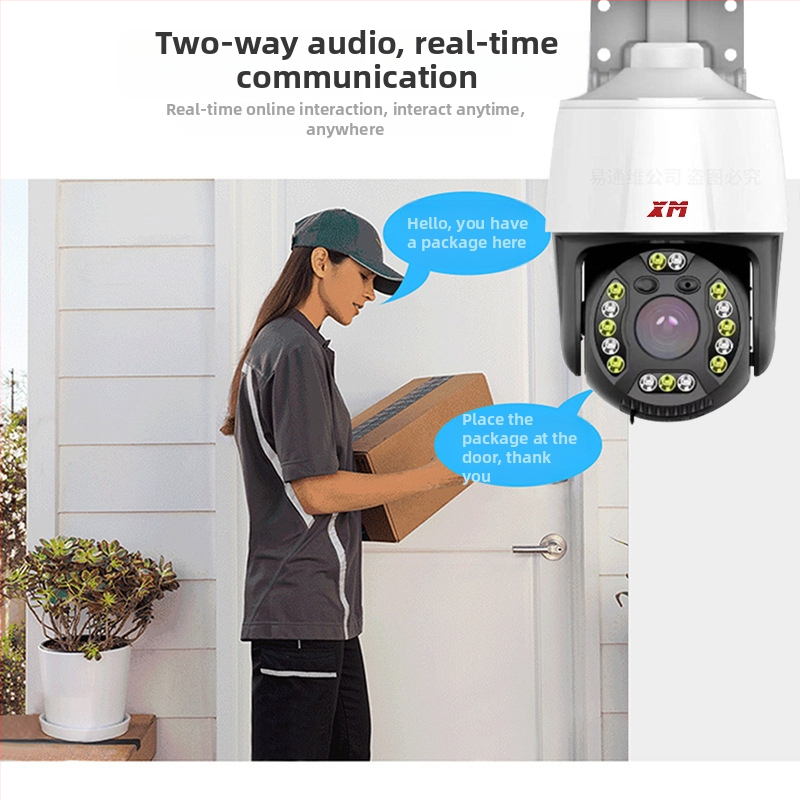 Xuanyun Vision HD PTZ sieťová kamera s obojsmerným zvukom, POE, ONVIF, 1080P, 4mm objektív