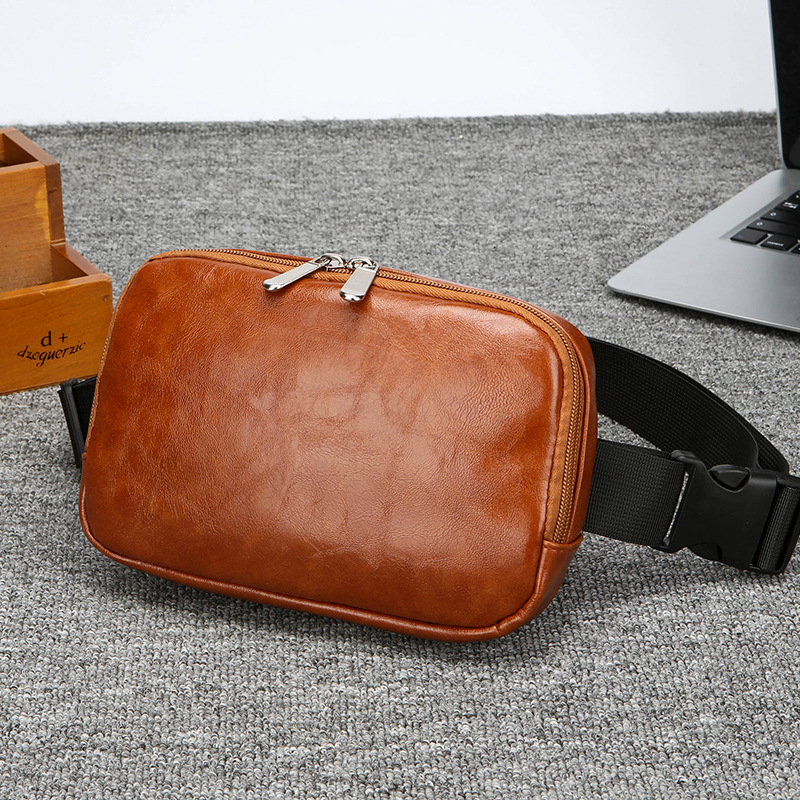 Geantă din PU piele, stil street fashion, fermoar, buzunar ID interior, căptușeală din poliester