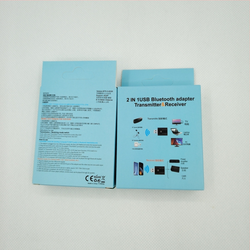 V5.0 Bluetooth adó-vevő 2-1-ben beépített mikrofonnal, kihangosítás, autó és PC univerzális