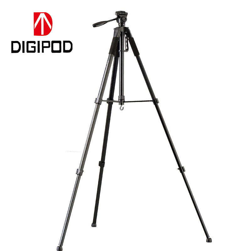 Trepied pentru cameră din aliaj de aluminiu, ușor și portabil, 3 secțiuni, cap tridimensional, încărcare 2–5 kg