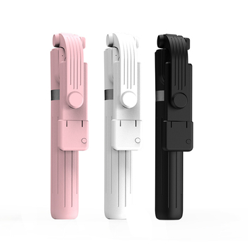 Bluetooth selfie štapić za telefon s prijenosnim stativom i rasvjetom, plastično kućište, daljinski upravljač uključen