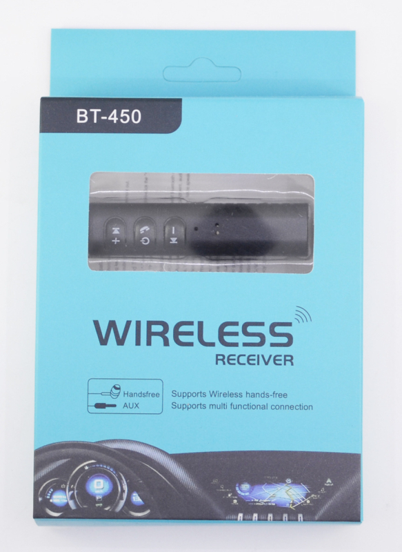 Autós Bluetooth kihangosító vevő 3,5 mm AUX-hoz, klip-dizájn, 5V tápegység, frekvenciatartomány 20 Hz–20 kHz