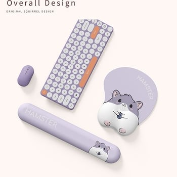 Podloga za miš za zglob – 3D crtani dizajn hrčka, silikon, mala podloga, narukvica