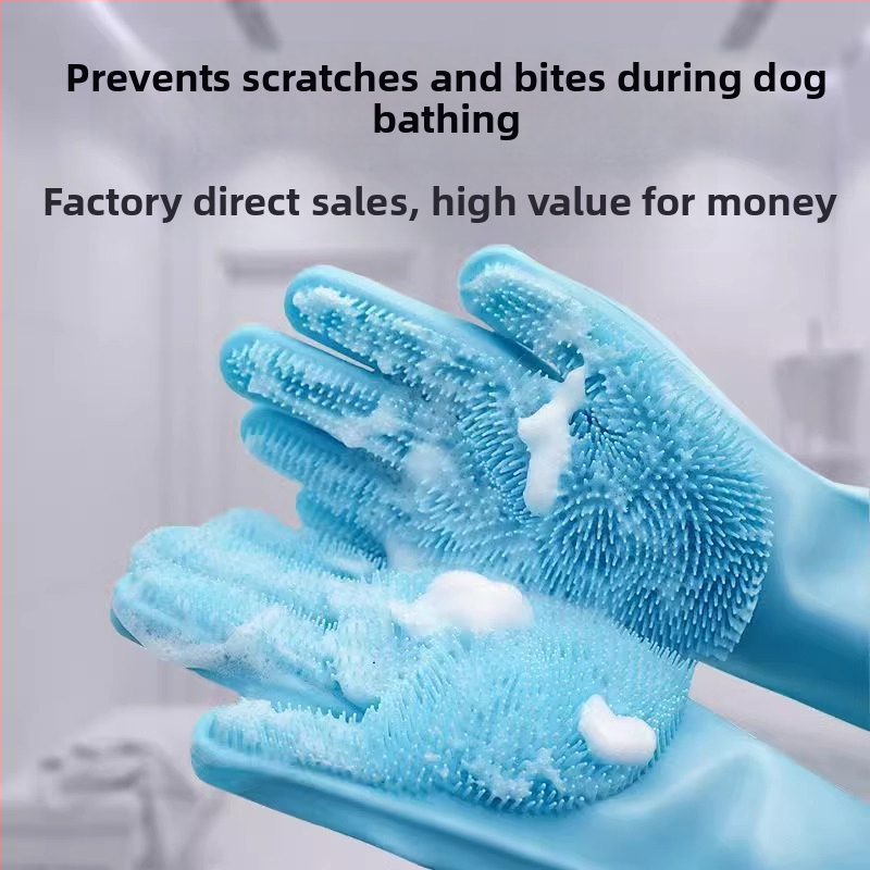 Kačių plaukimo pirštinės naminiams gyvūnėliams, prieš įbrėžimus, prieš įkandimus, išplėstas ilgis