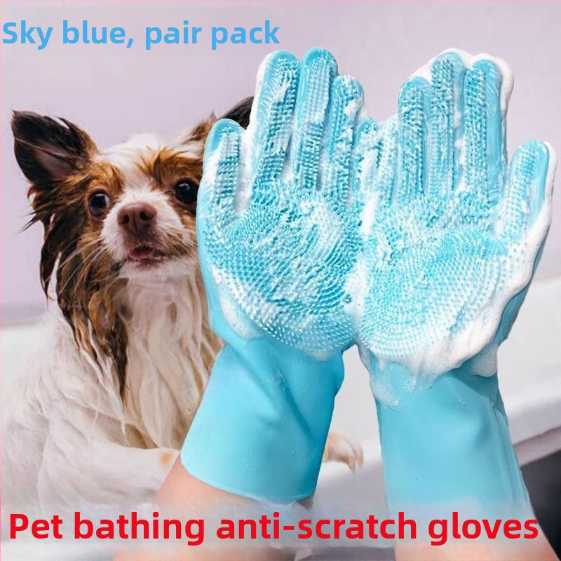 Kačių plaukimo pirštinės naminiams gyvūnėliams, prieš įbrėžimus, prieš įkandimus, išplėstas ilgis