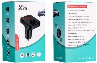 X3 Auto Bluetooth MP3 player s FM transmiterom, USB auto punjač, bez memorije, 12V napajanje