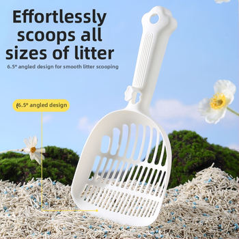 Katės kraiko šluotelė su smulkiomis skylėmis – du viename tofu katės kraikui