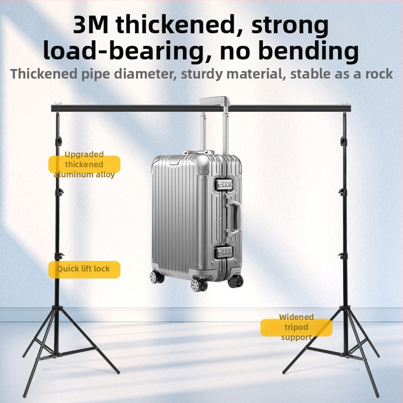 Stojan na fotografické pozadie – prenosný hliníkový, pre portrét a živé vysielanie (hliník; prenosný; portrét a živé vysielanie)