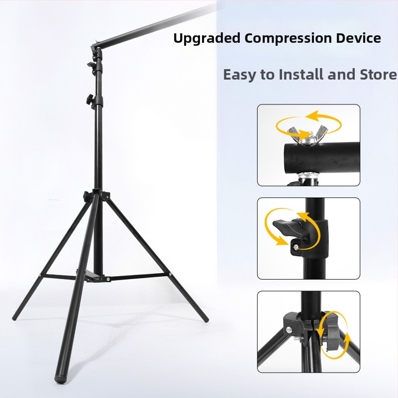 Stojan na fotografické pozadie – prenosný hliníkový, pre portrét a živé vysielanie (hliník; prenosný; portrét a živé vysielanie)