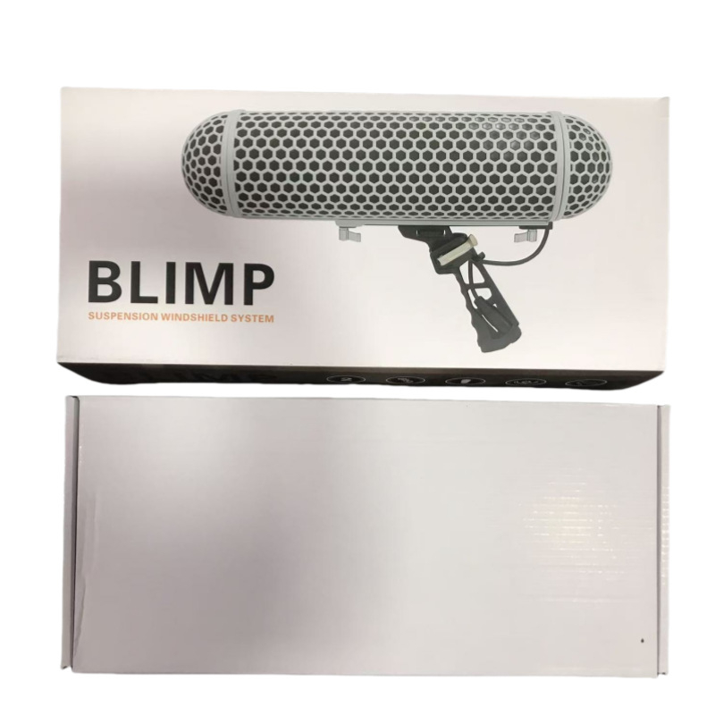 Suport microfon – Antivent, Absorbție a șocurilor, Set din trei piese pentru filmări în exterior, Accesorii ușoare, Greutate 650 g