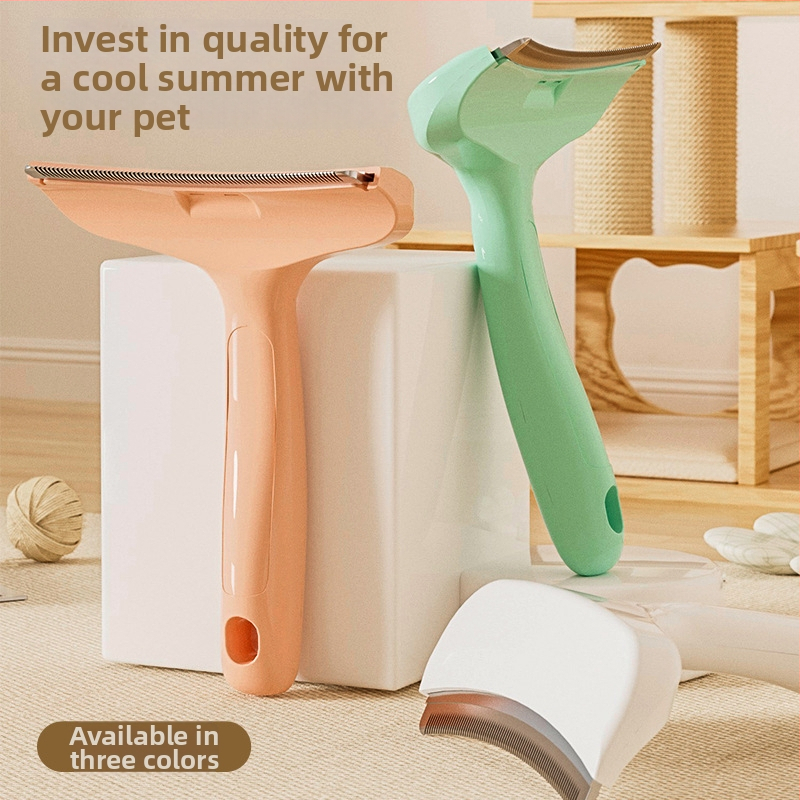 Kaķu ķemme, dubultās darbības ķemme, noņem brīvo matu, piemērots īsam un garam apmatojuma tipam, zīmols Changyao