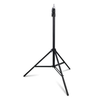 Trepied podea telescopic pentru telefon mobil cu lampă de iluminare; sarcină maximă 4 kg; înălțime minimă 0,9 m; material: țeavă de fier; potrivit pentru telefon mobil, lampă de machiaj, cameră și iluminare
