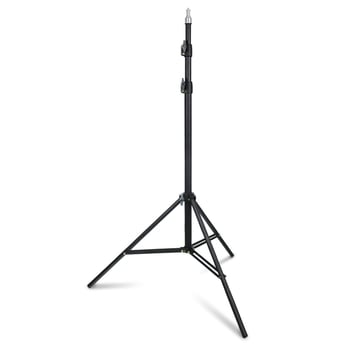 Trepied podea telescopic pentru telefon mobil cu lampă de iluminare; sarcină maximă 4 kg; înălțime minimă 0,9 m; material: țeavă de fier; potrivit pentru telefon mobil, lampă de machiaj, cameră și iluminare
