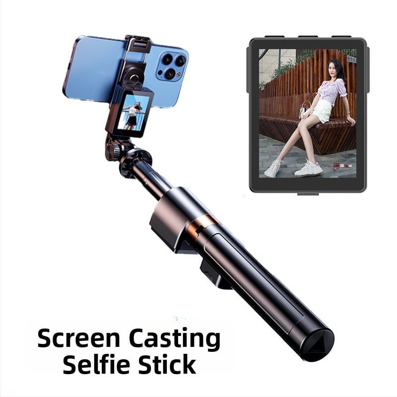 Selfie tripod s projekcijom zaslona, tijelo od legure, Bluetooth, daljinski upravljač, stabilizacija slike, prilagodba