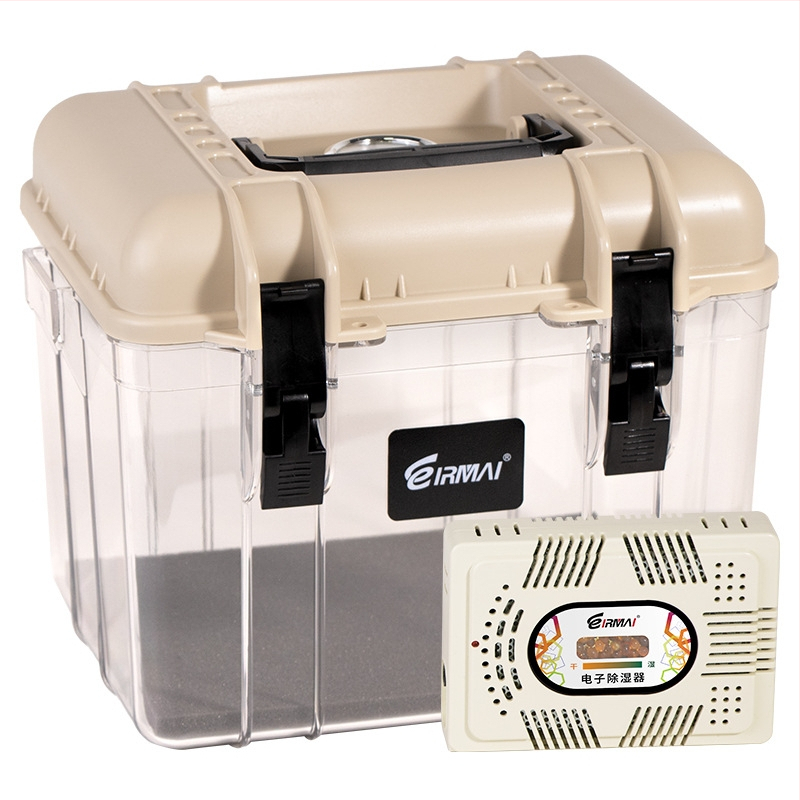 Kutija otporna na vlagu za fotografsku opremu, Ruima, ABS+PC, kapacitet 9–24 L, težina 2–3 kg, za unutarnju upotrebu, s digitalnim silikon kapsulama za apsorpciju vlage