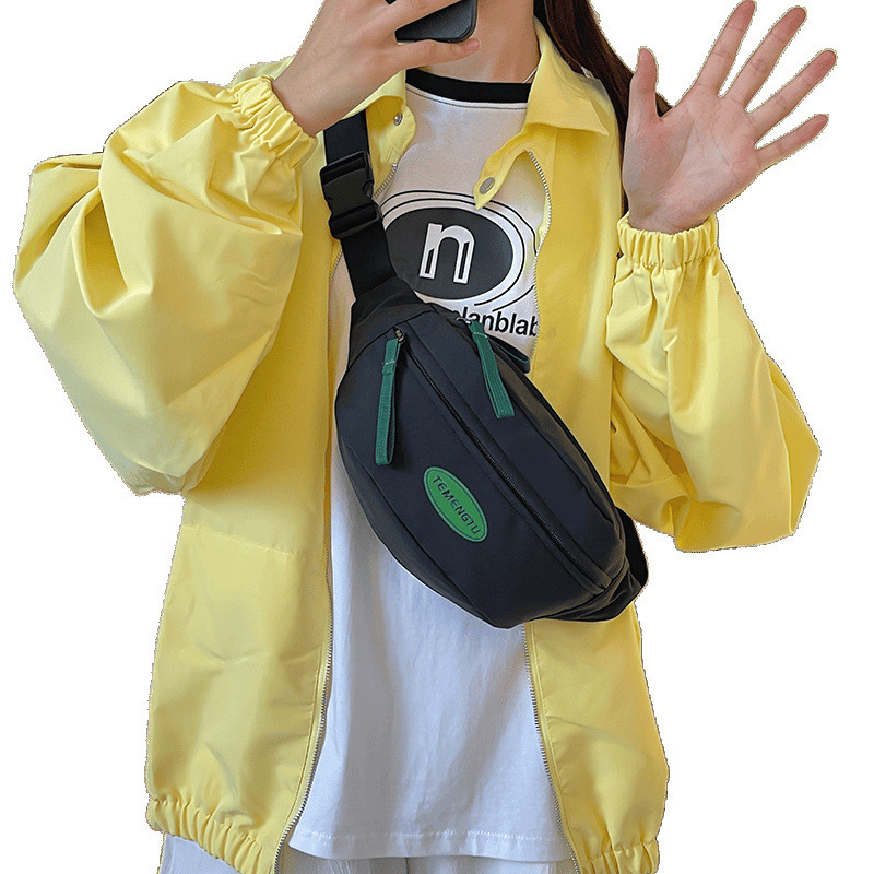 Nylon deréktáska nőknek – 2018 tavaszra kiadás, Mix‑and‑Match stílus, bélés nylon, cipzáras zárás