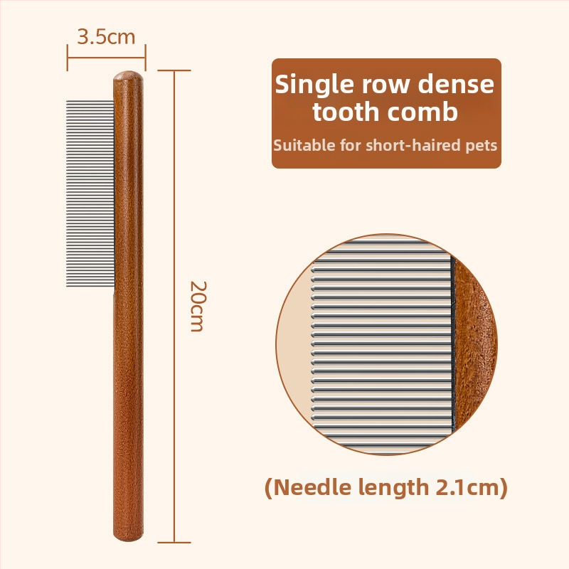 Mengqi drevený hrebeň-kefa pre psov