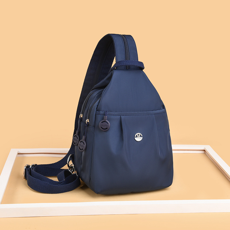 Unisex kapsa na hrudník so dvojitou nositeľnosťou: cez rameno a crossbody, PU materiál, zips, vnútorné rozdelenie, 3D vonkajšia kapsa — Kód DMLwq344