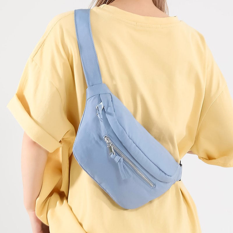 Krížová taška — mestská jednoduchosť (nylon; zips; podšívka polyester; trojrozmerný dizajn)