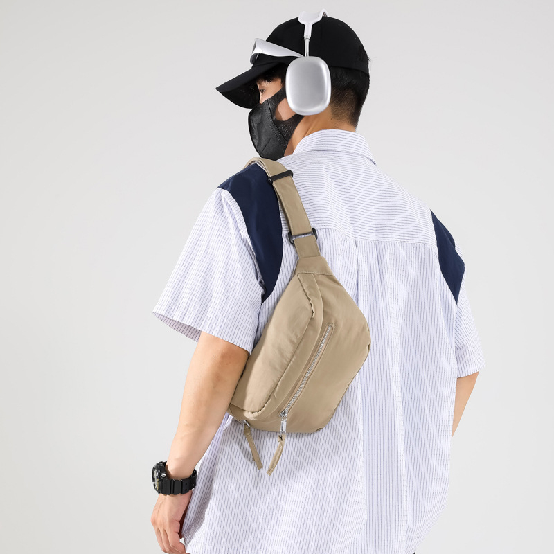 Krížová taška — mestská jednoduchosť (nylon; zips; podšívka polyester; trojrozmerný dizajn)