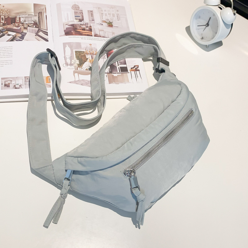 Krížová taška — mestská jednoduchosť (nylon; zips; podšívka polyester; trojrozmerný dizajn)