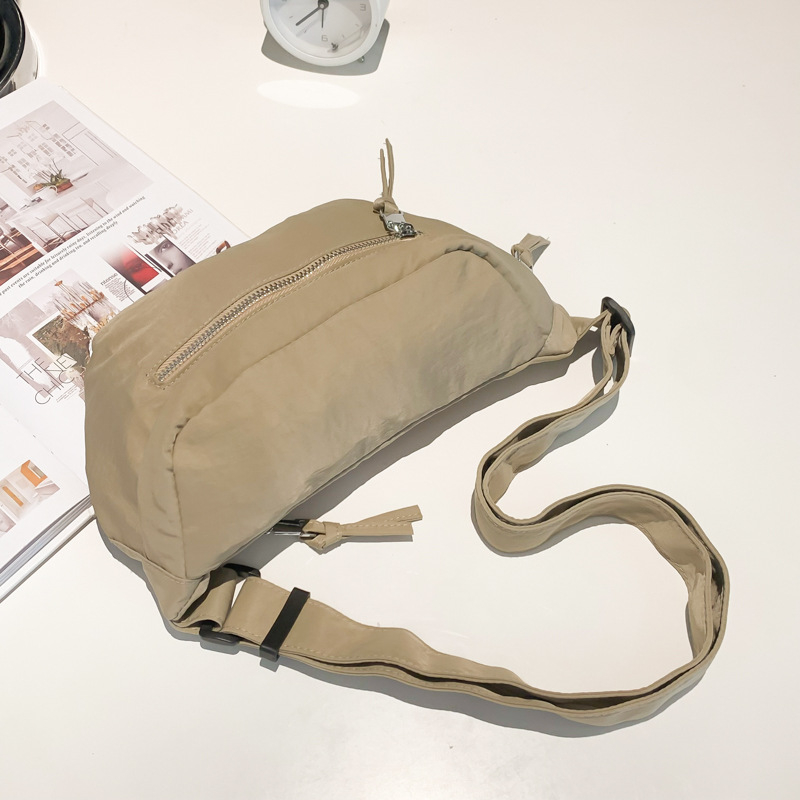 Krížová taška — mestská jednoduchosť (nylon; zips; podšívka polyester; trojrozmerný dizajn)