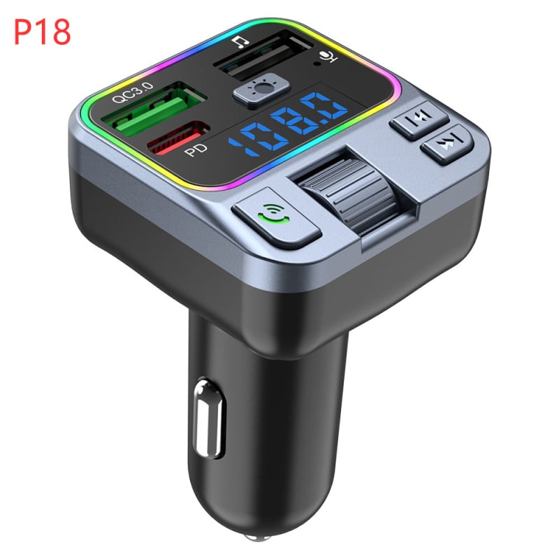 P18 automobilski Bluetooth MP3 prijemnik s hands-free pozivima, FM transmiter, QC3.0 + PD20W dvostruko brzo punjenje, USB reprodukcija