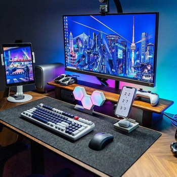 Velika podloga za miš s sjajnom površinom, materijal: kemijska vlakna, oblik: gaming podloga