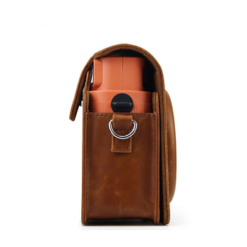 PU kožna torbica za fotoaparat, crossbody stil, s anti-velvet unutarnjom podstavom i zakrivljenim remenom za rame