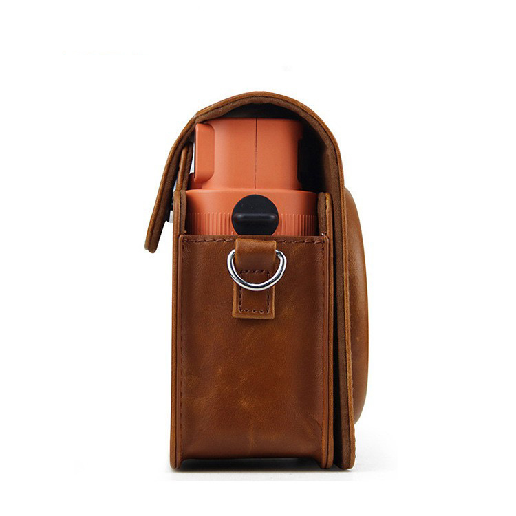 PU kožna torbica za fotoaparat, crossbody stil, s anti-velvet unutarnjom podstavom i zakrivljenim remenom za rame