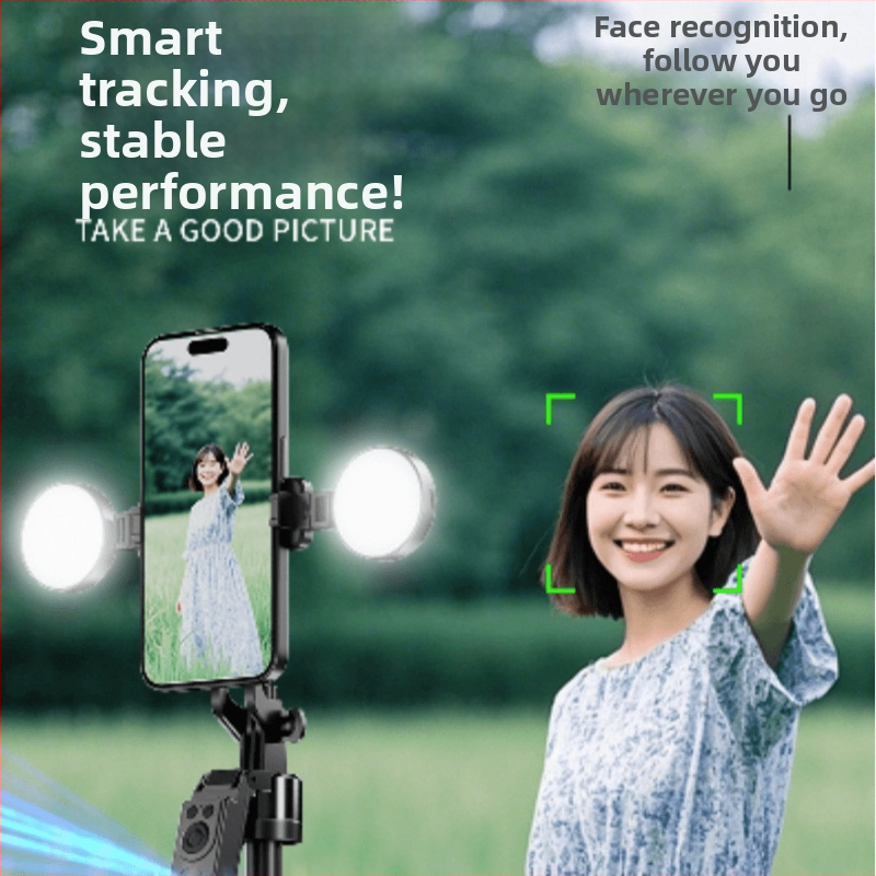 Stabilizátor pre telefón s 360° otáčaním, sledovanie tváre, diaľkové ovládanie, Bluetooth, hliníková zliatina