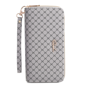 Ženski novčanik-klatch s velikim kapacitetom, PU materijal, prugasti uzorak, PU podstava, vodootporan, otporan na habanje