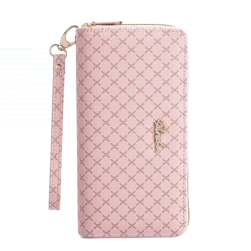 Ženski novčanik-klatch s velikim kapacitetom, PU materijal, prugasti uzorak, PU podstava, vodootporan, otporan na habanje