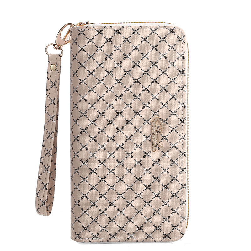 Ženski novčanik-klatch s velikim kapacitetom, PU materijal, prugasti uzorak, PU podstava, vodootporan, otporan na habanje