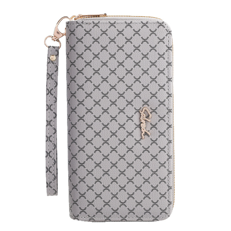 Ženski novčanik-klatch s velikim kapacitetom, PU materijal, prugasti uzorak, PU podstava, vodootporan, otporan na habanje