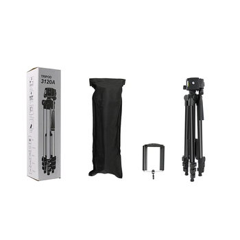 3120 τρίποδο για κάμερες και κινητά — κράμα αλουμινίου, 3D PTZ, ικανότητα φόρτωσης μέχρι 2 kg, βάρος 0,42 kg