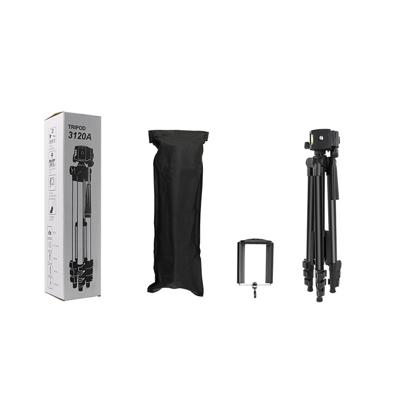 3120 τρίποδο για κάμερες και κινητά — κράμα αλουμινίου, 3D PTZ, ικανότητα φόρτωσης μέχρι 2 kg, βάρος 0,42 kg